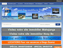 Tablet Screenshot of diego-suarez-immobilier.com